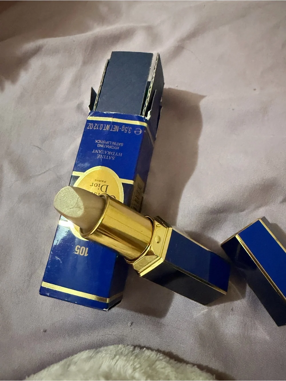 Dior Gold Metallic Lipstick in Navy-Gold Case
